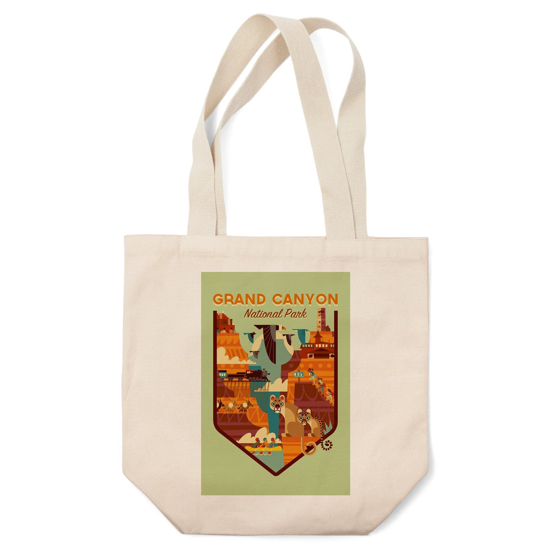 Grand Canyon National Park, Arizona, Geometric National Park Series,, Tote Bag