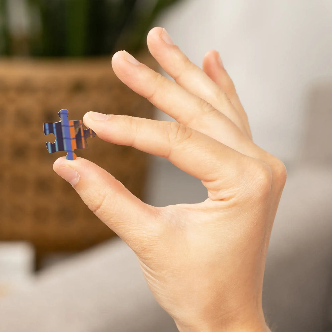 Las Vegas, Nevada, Lithograph, Vegas Strip at Night, Jigsaw Puzzle