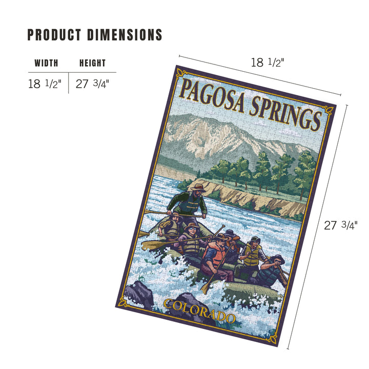 Pagosa Springs, Colorado, Painterly, River Rafting, 1000 Piece Jigsaw Puzzle