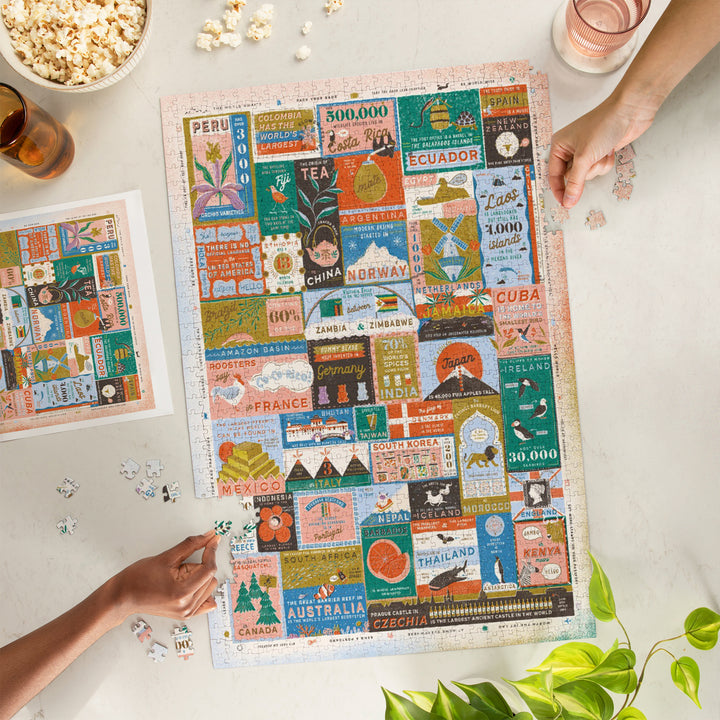 Travel Facts, Travel The World, 1000 Piece Jigsaw Puzzle