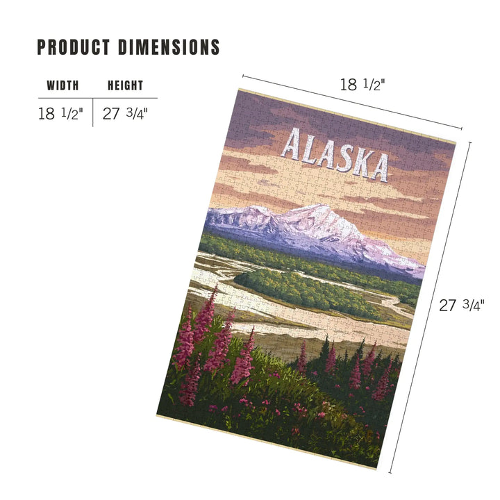 Alaska, Painterly, Mount Drum, Jigsaw Puzzle