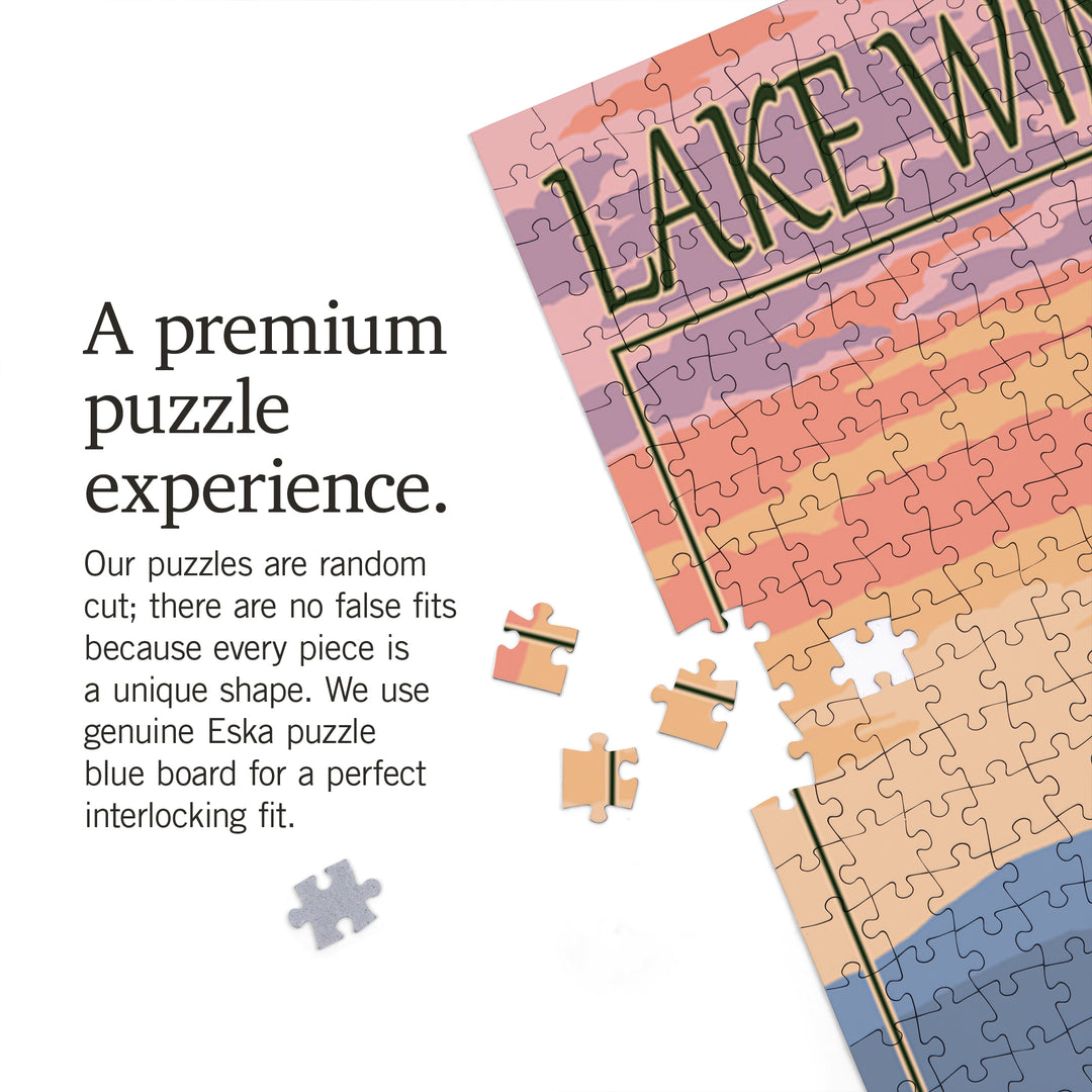 Lake Winnipesaukee, New Hampshire, Bear and Spring Flowers, Jigsaw Puzzle