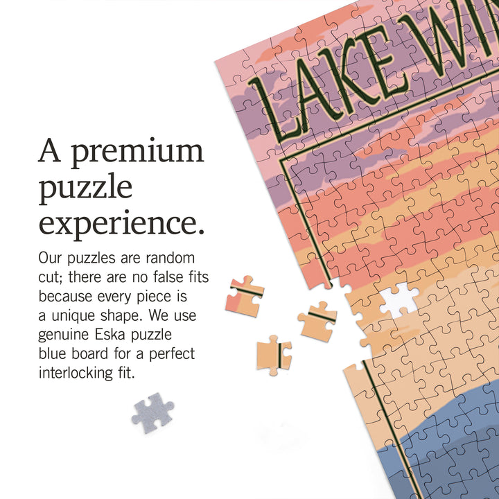 Lake Winnipesaukee, New Hampshire, Bear and Spring Flowers, Jigsaw Puzzle