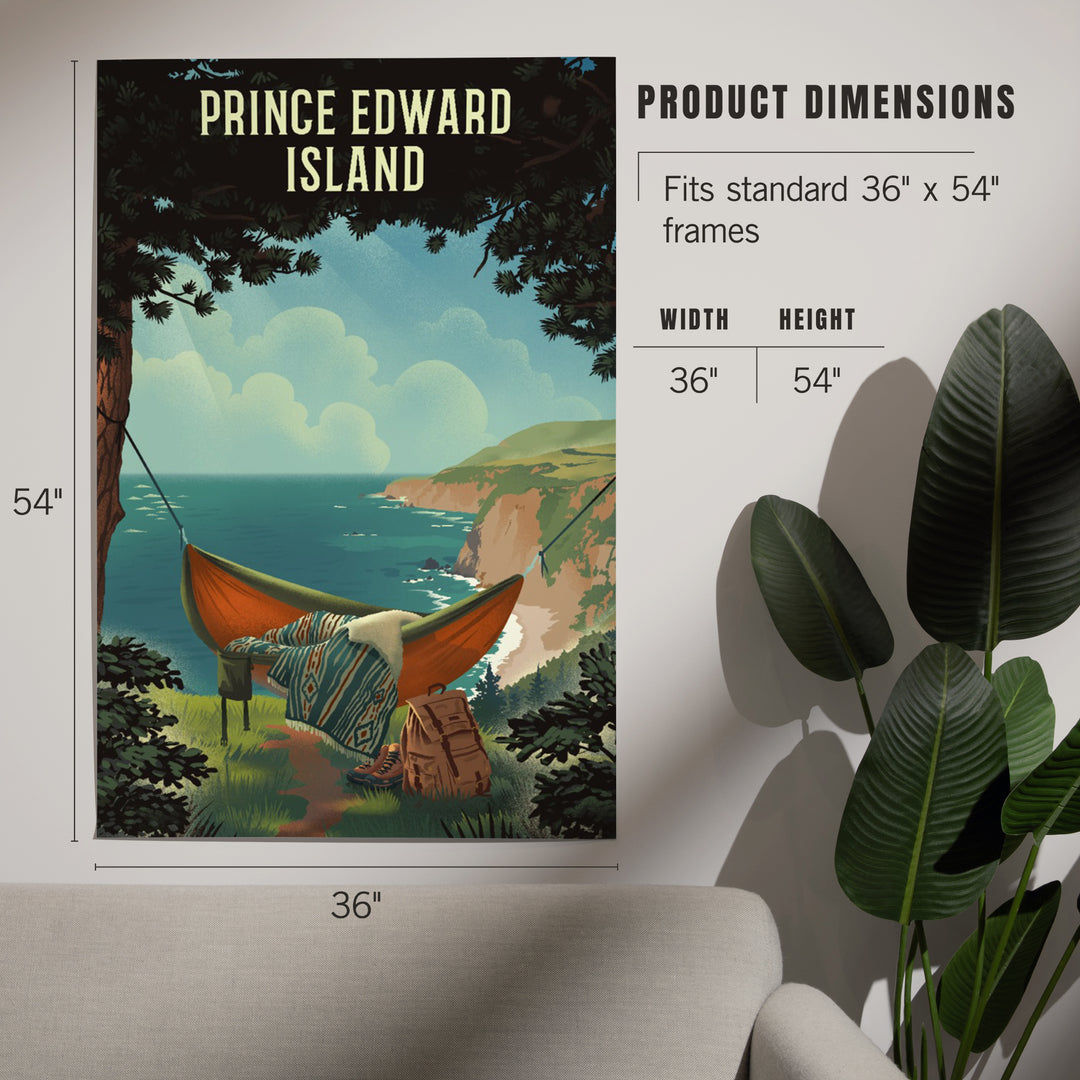 Prince Edward Island, Today's Office, Coastal Series, Hammock on Beach art prints, metal signs