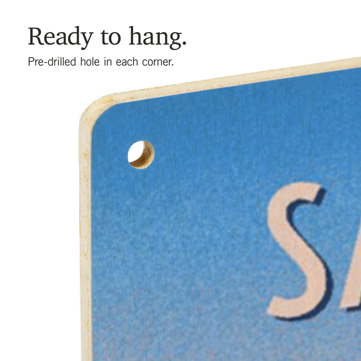 Saskatchewan, Prepare for Takeoff, Skis in Snowbank, Wood Signs and Postcards