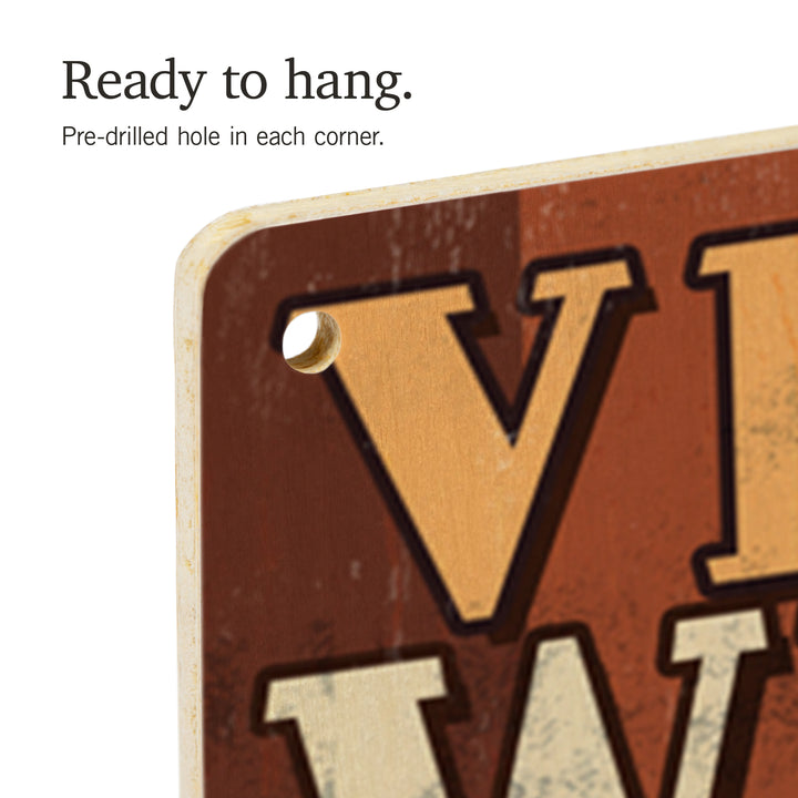 Virginia, Wine Vintage Sign, Wood Sign and Postcards