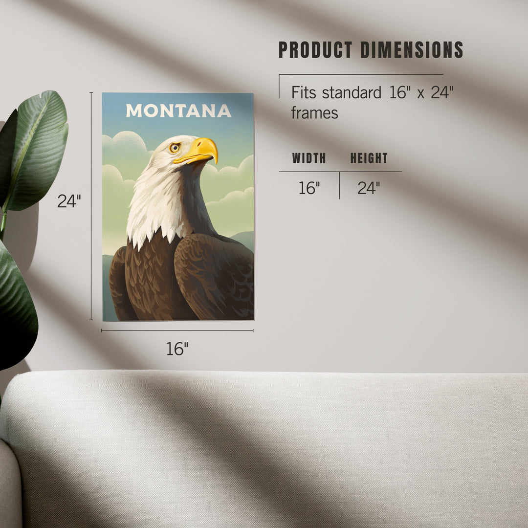 Montana, Lithograph Wildlife Series, Bald Eagle, Art & Giclee Prints