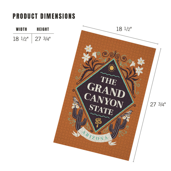 Arizona, State Motto Crest, State Series, 1000 Piece Jigsaw Puzzle