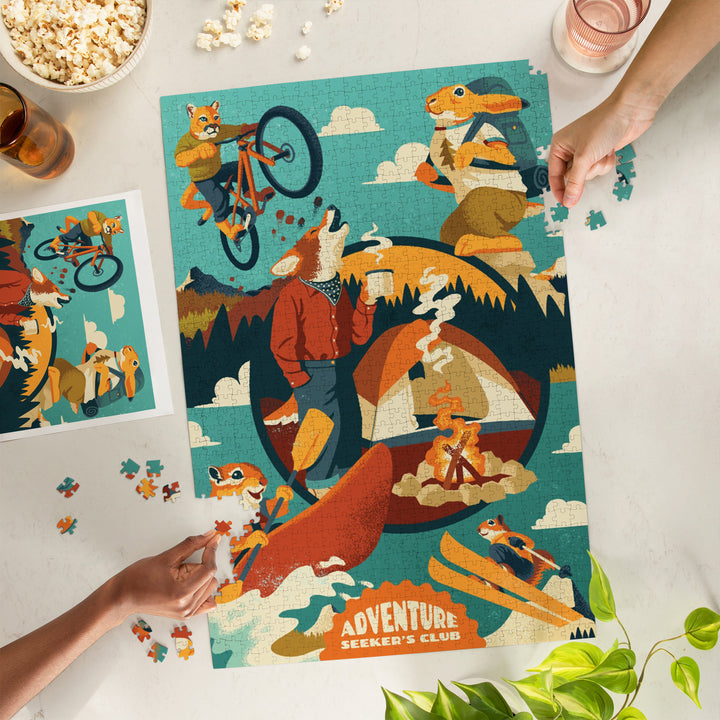 Animal Activities, Collage, Adventure Seekers Club, 1000 Piece Jigsaw Puzzle