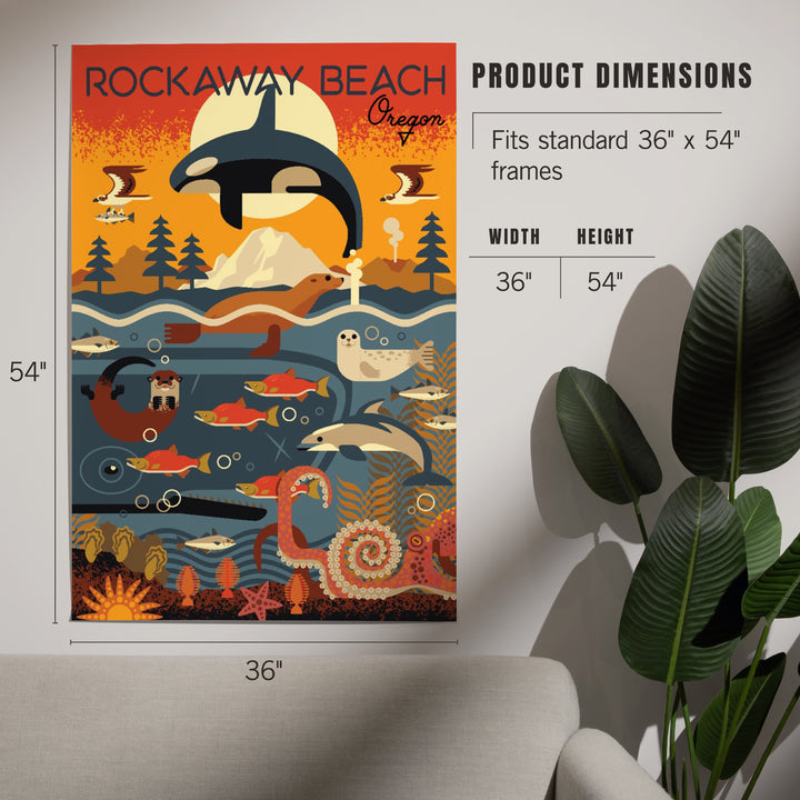 Rockaway Beach, Oregon, Marine Animals, Geometric, Art & Giclee Prints