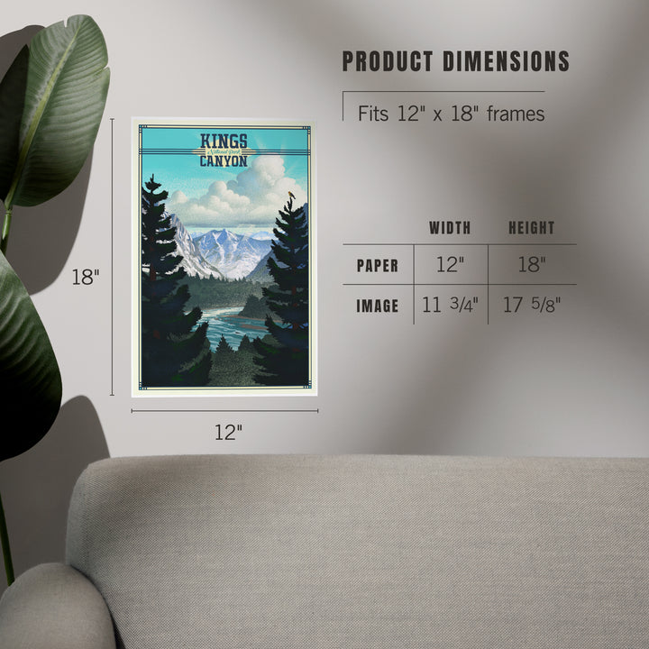 Kings Canyon National Park, Lithograph, Art & Giclee Prints