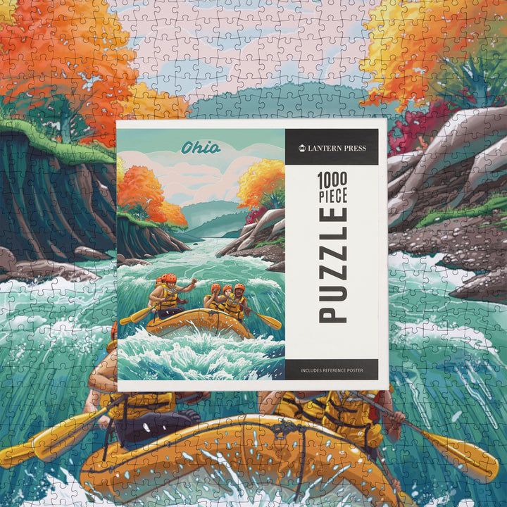 Ohio, Seek Adventure, River Rafting, Fall Colors, Jigsaw Puzzle