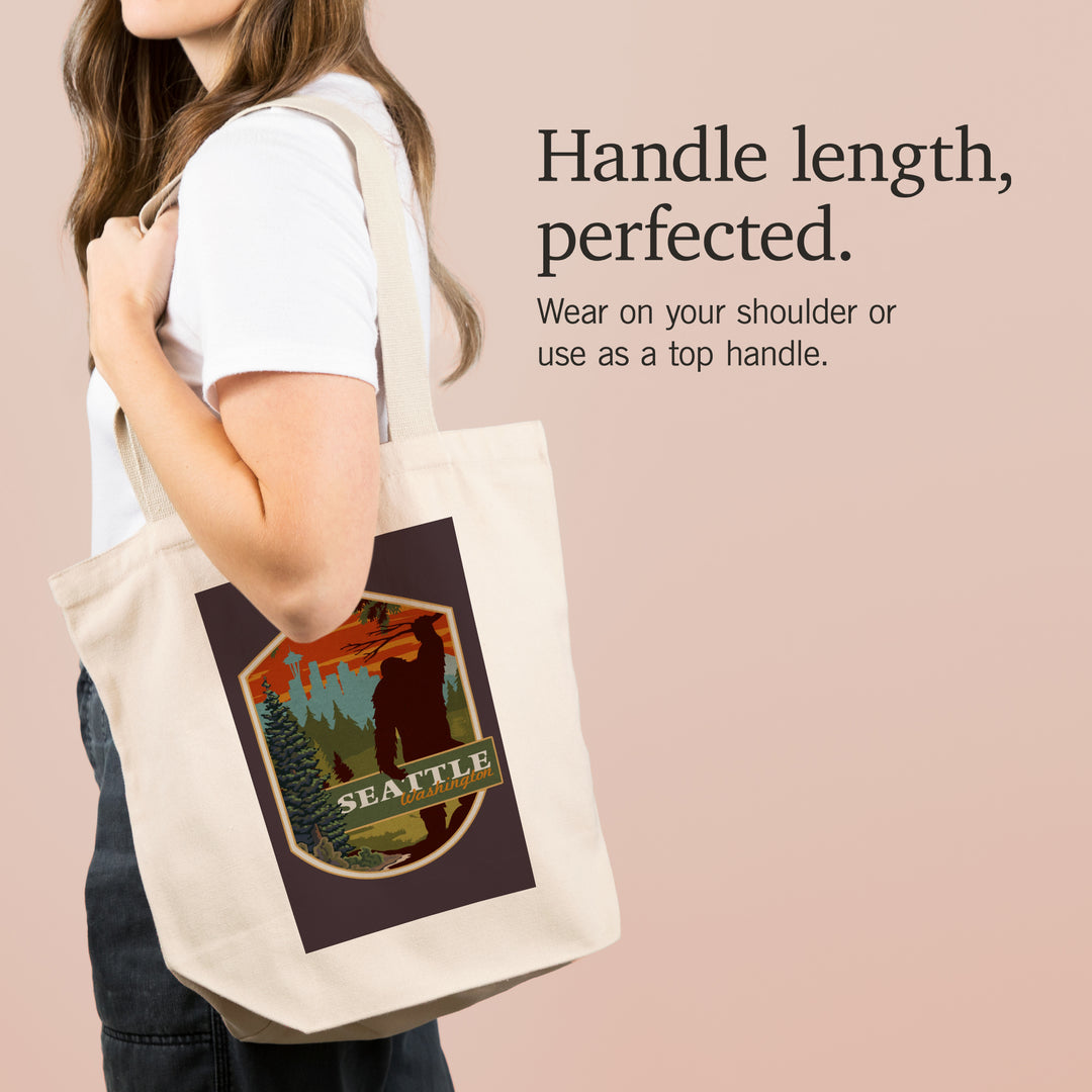Seattle, Washington, Bigfoot, WPA Style,, Tote Bag