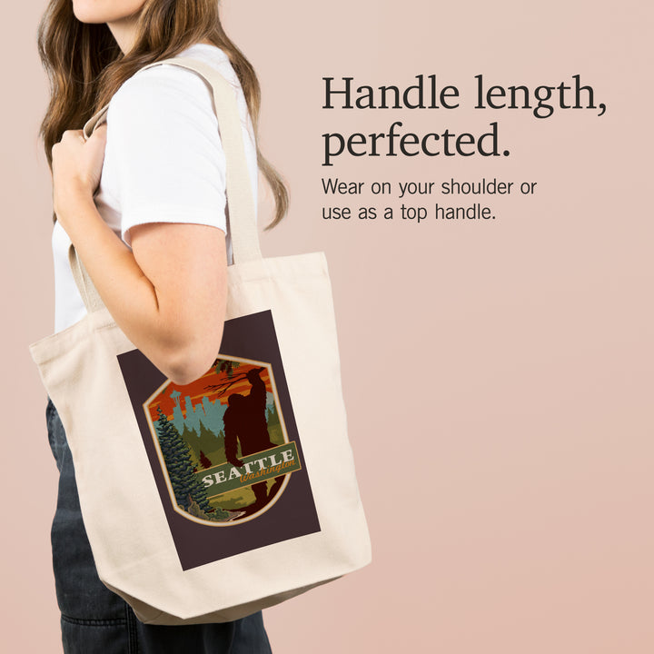 Seattle, Washington, Bigfoot, WPA Style,, Tote Bag