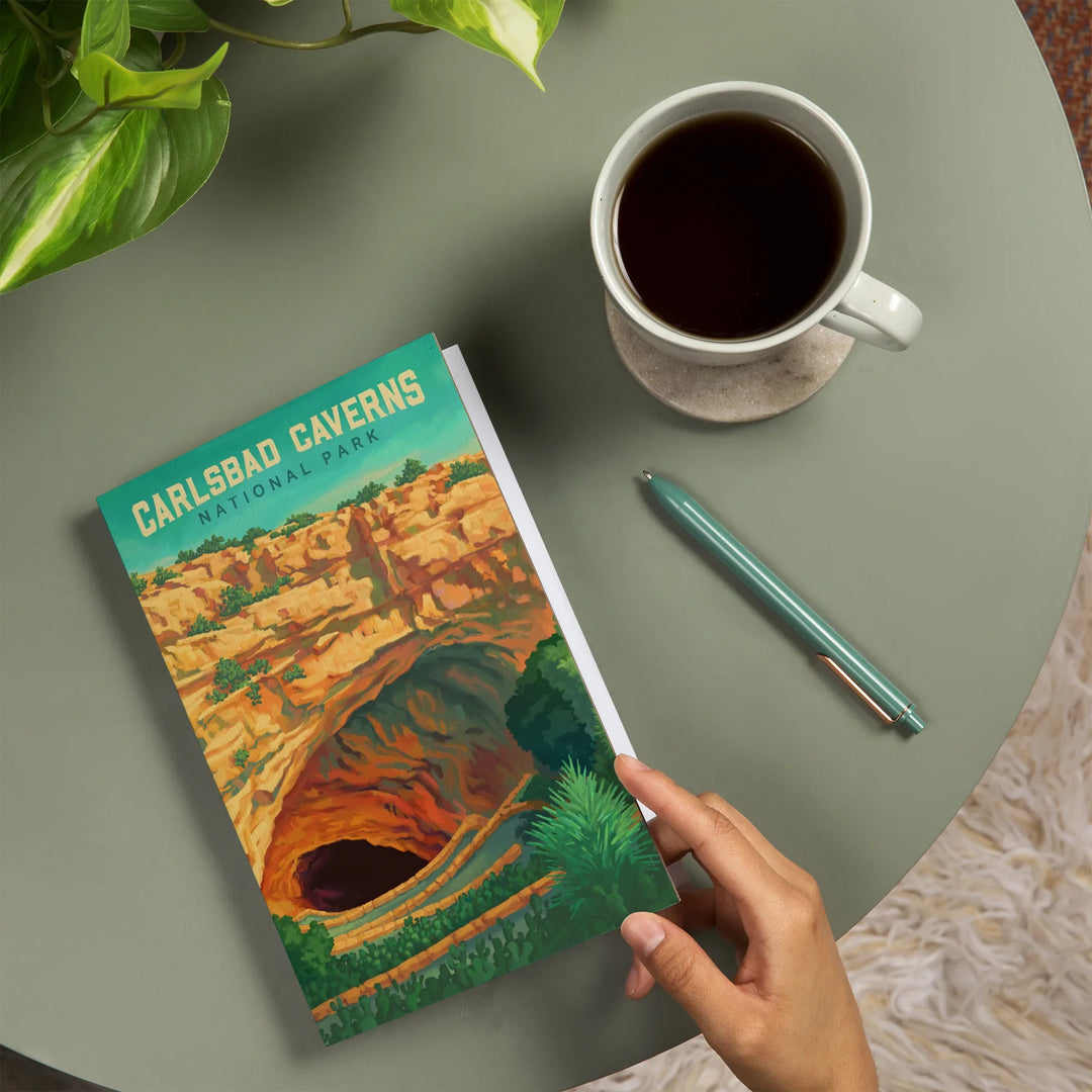 Lined 6x9 Journal, Carlsbad Caverns National Park, Oil Painting, Lay Flat, 193 Pages, FSC paper