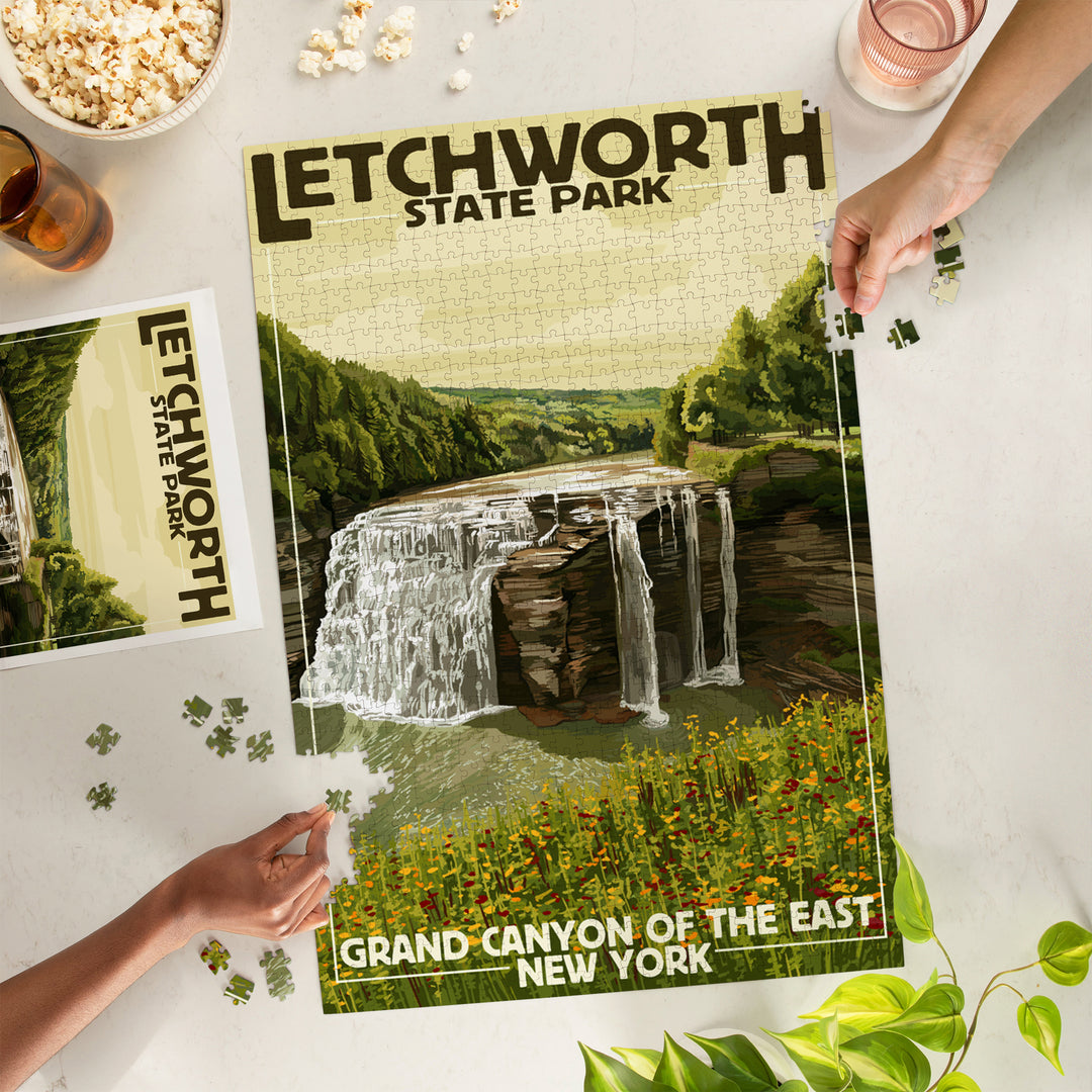 Letchworth State Park, New York, Middle Falls, Grand Canyon of the East, Jigsaw Puzzle