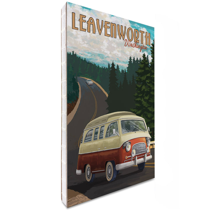 Lined 6x9 Journal, Leavenworth, Washington, Camper Van, Evergreens, Lay Flat, 193 Pages, FSC paper