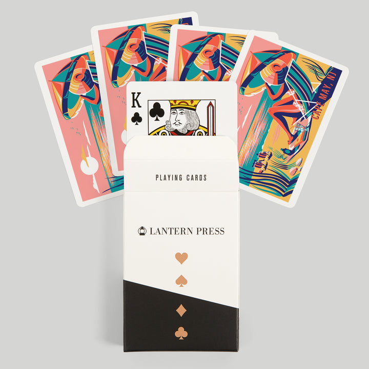 Playing Cards, Cape May, New Jersey, Beach Bliss Collection, Woman at the Beach, 52 Card Deck with Jokers in Box, Unique Art