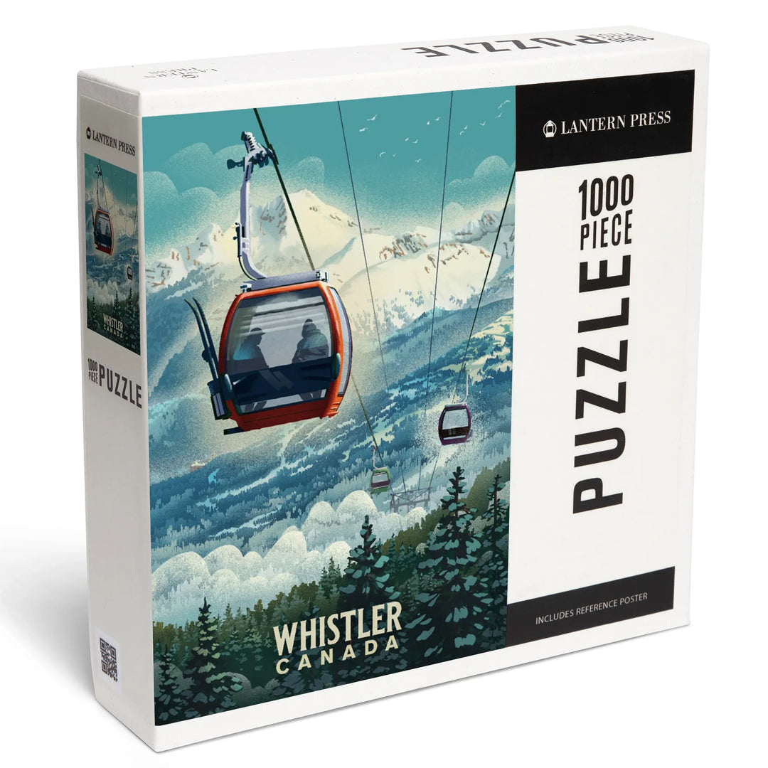 Whistler, British Columbia, Lithograph, Gondola, 1000 Piece Jigsaw Puzzle