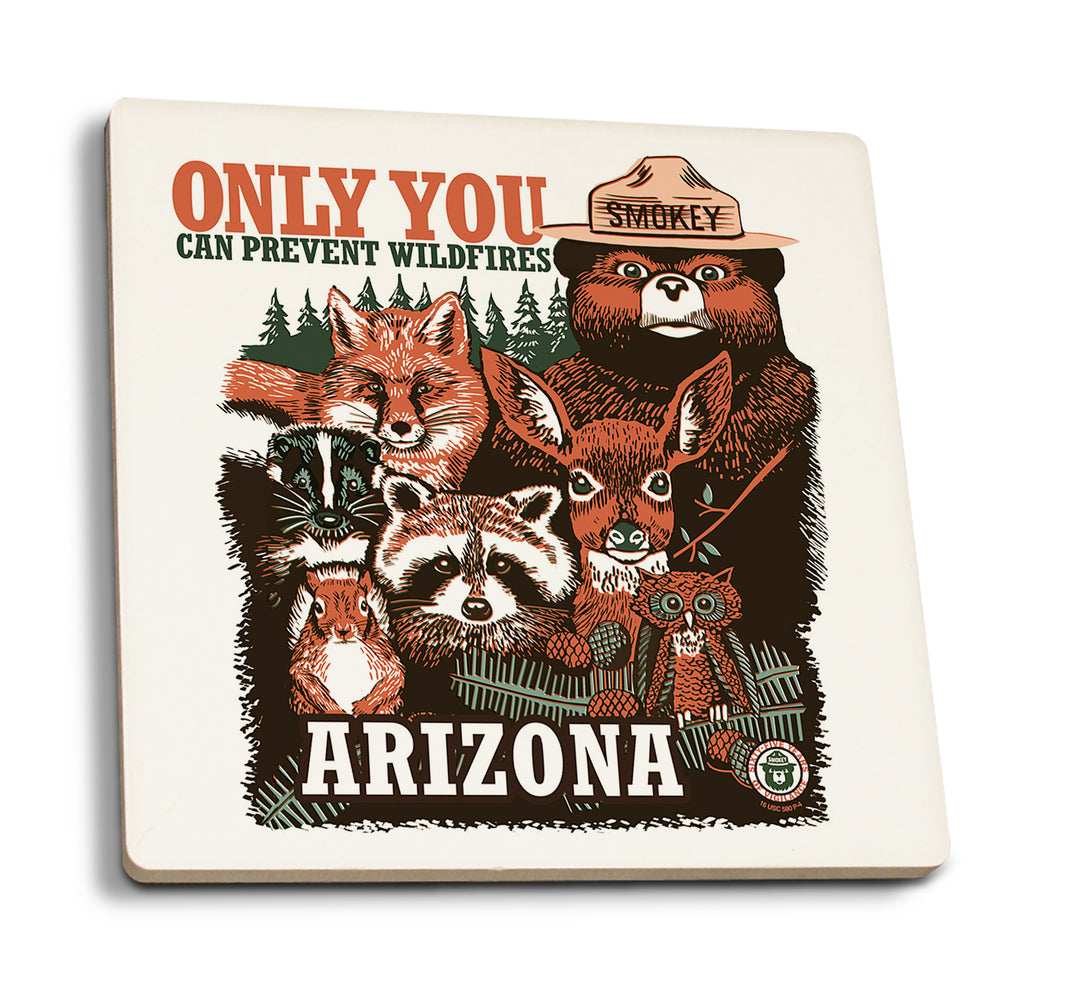 Arizona, Smokey Bear and Woodland Creatures, Coaster Set