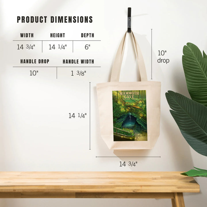 Mammoth Cave National Park, Oil Painting, Tote Bag