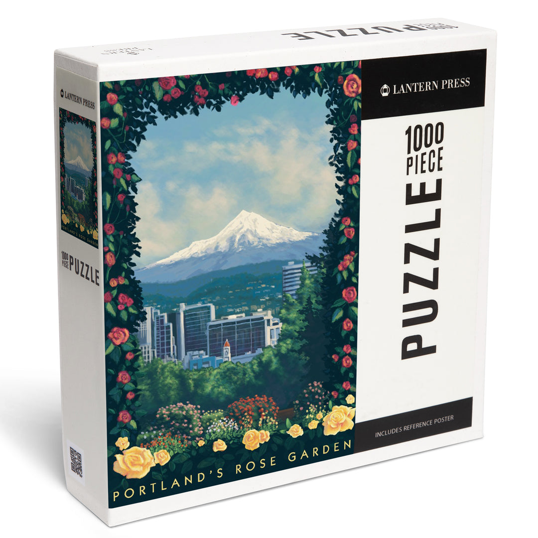 Portland, Oregon, Rose Garden, Artwork, 1000 Piece Jigsaw Puzzle