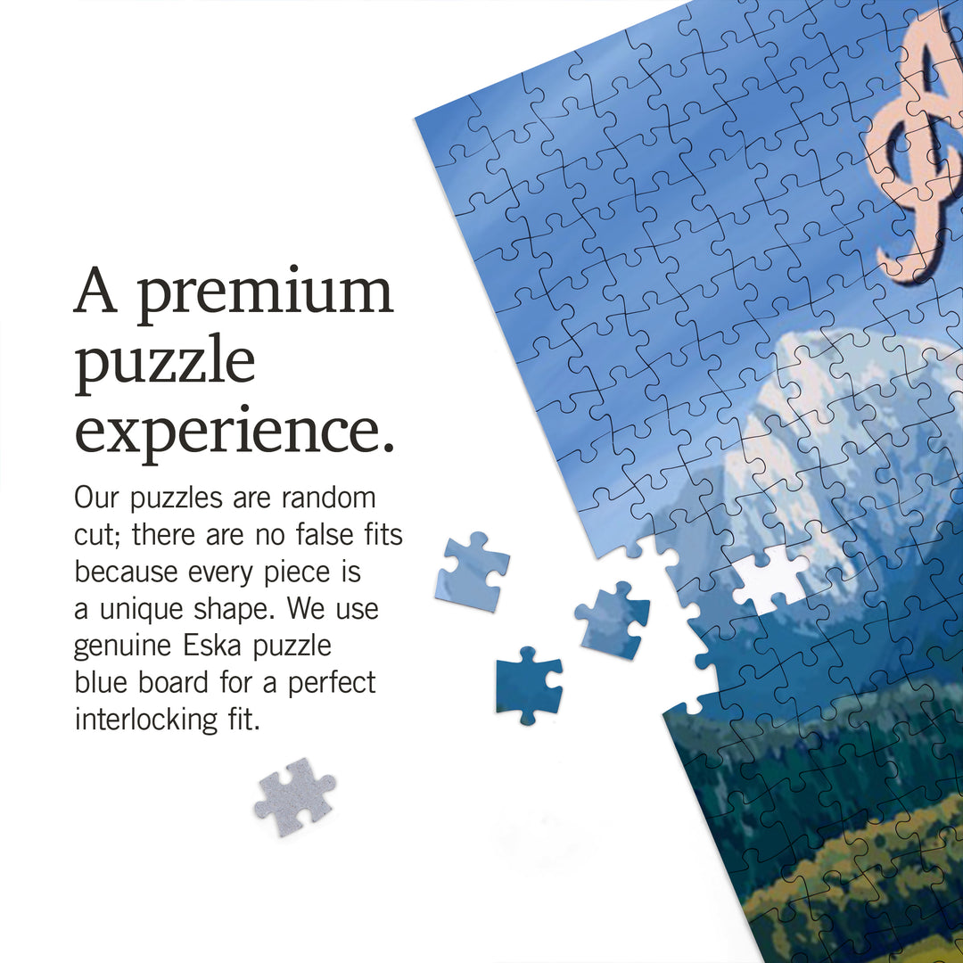 Alaska, Painterly, Bear and Cubs, 1000 Piece Jigsaw Puzzle