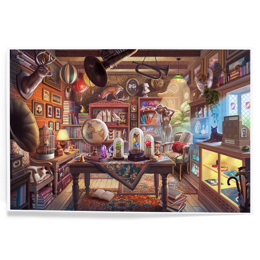 Oil Painting, Antique Store Cats, Art & Giclee Prints