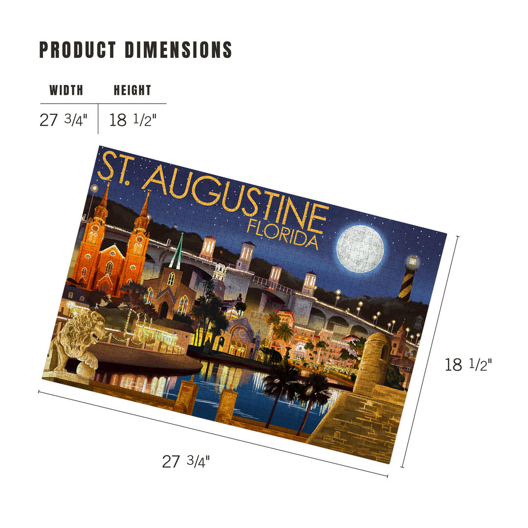 St. Augustine, Florida, Night Scene, Jigsaw Puzzle