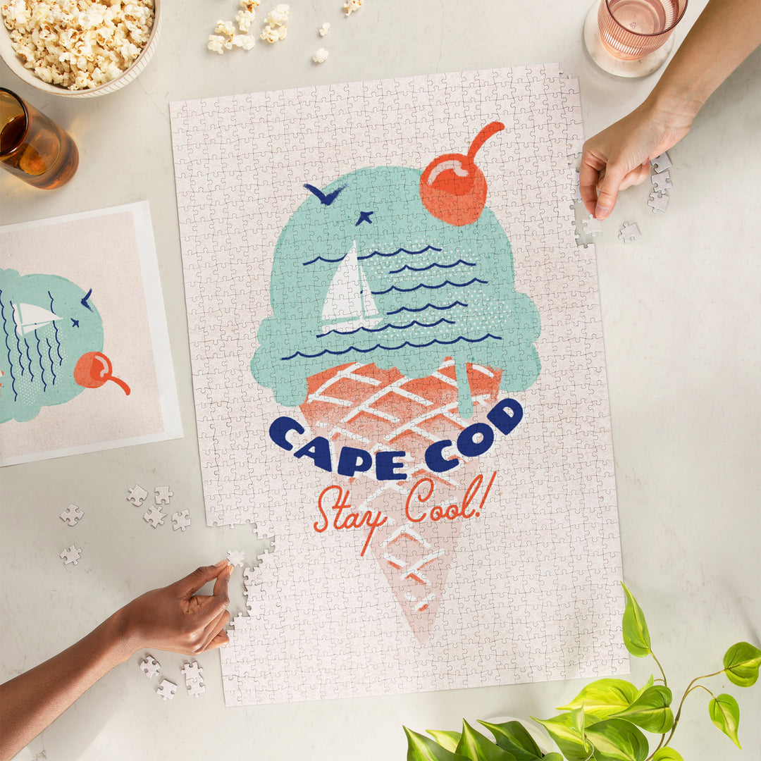 Cape Cod, Massachusetts, Dockside Series, Stay Cool, 1000 Piece Jigsaw Puzzle