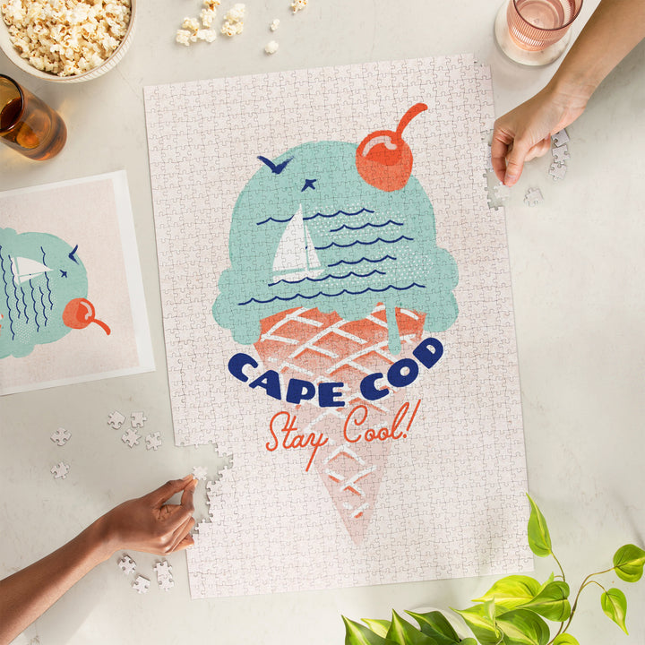 Cape Cod, Massachusetts, Dockside Series, Stay Cool, 1000 Piece Jigsaw Puzzle