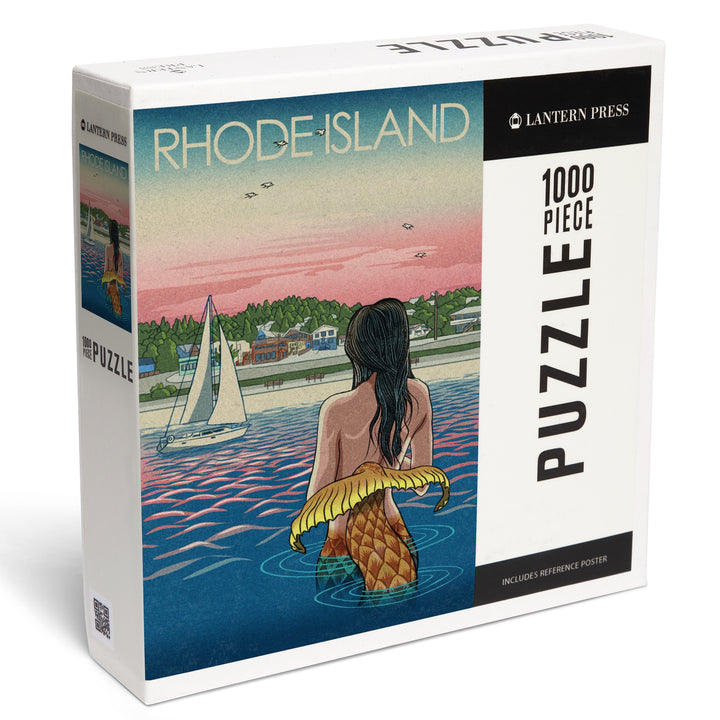 Rhode Island, Mermaid and Beach, Jigsaw Puzzle