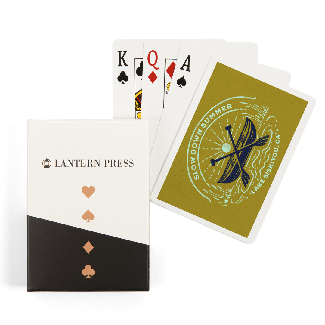 Playing Cards, Lake Siskiyou, California, Lake Life Series, Slow Down Summer, 52 Card Deck with Jokers in Box, Unique Art