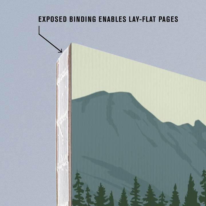 Lined 6x9 Journal, Glacier National Park, Montana, Bear and Cub, Family Time, Lay Flat, 193 Pages, FSC paper