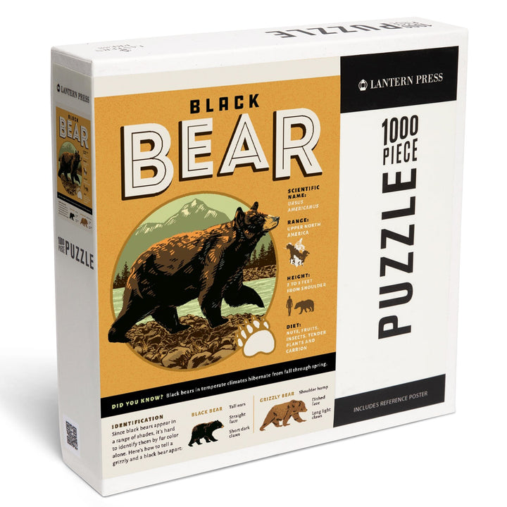 Facts About Black Bear, Jigsaw Puzzle Puzzle Lantern Press 