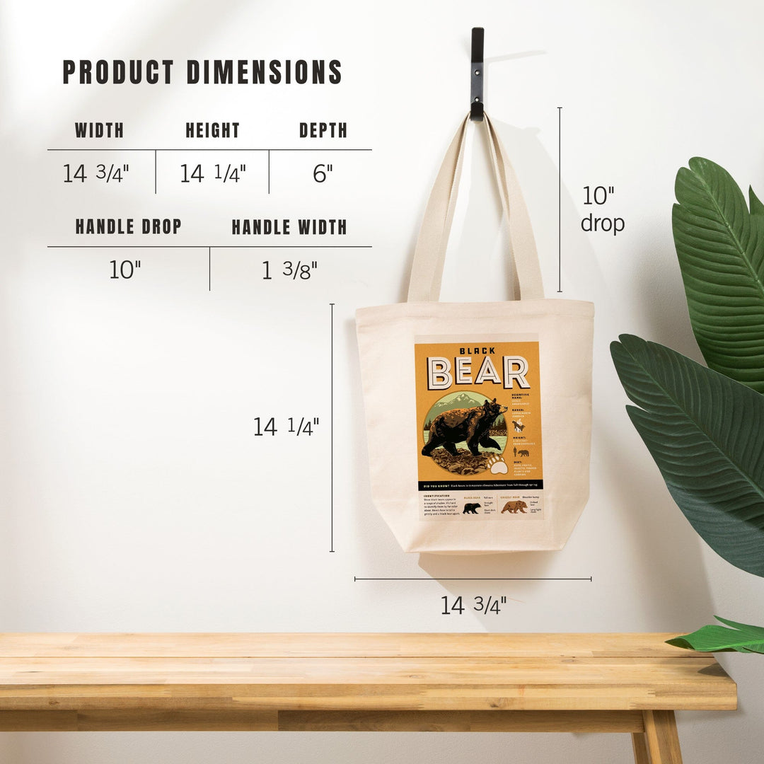 Facts About Black Bear, Tote Bag Totes Lantern Press 