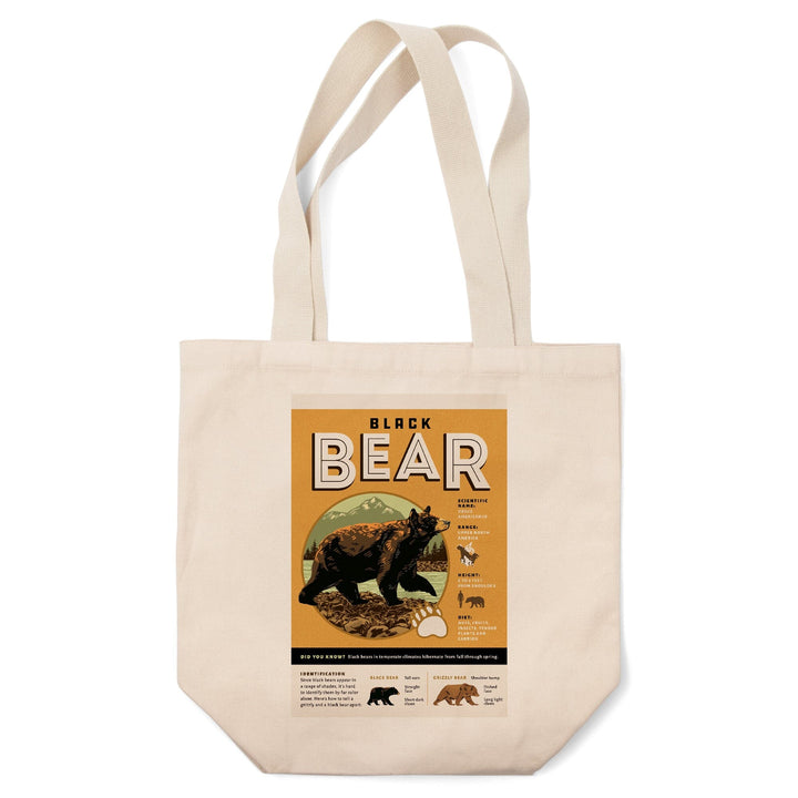 Facts About Black Bear, Tote Bag Totes Lantern Press 