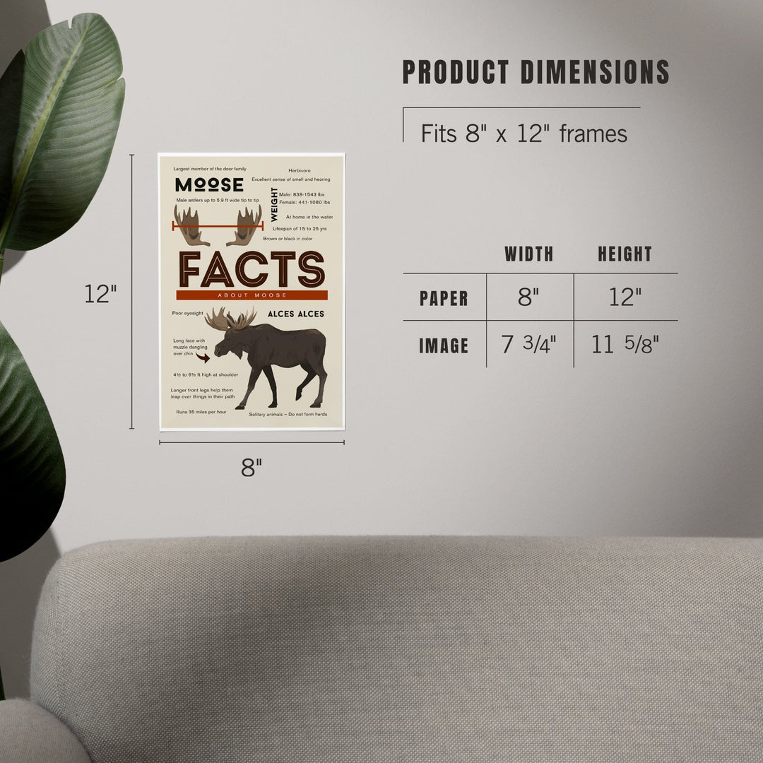 Facts About Moose, Art & Giclee Prints - Lantern Press