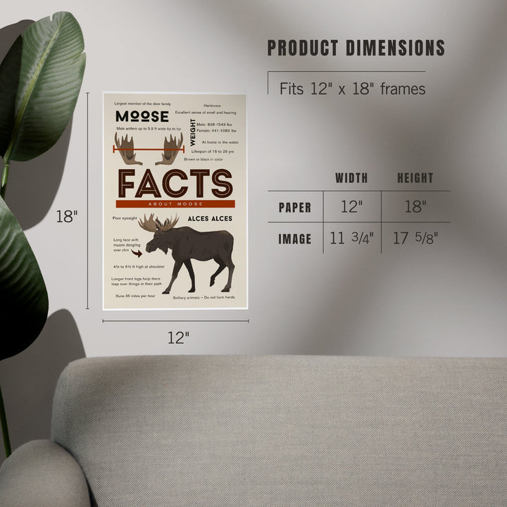 Facts About Moose, Art & Giclee Prints - Lantern Press