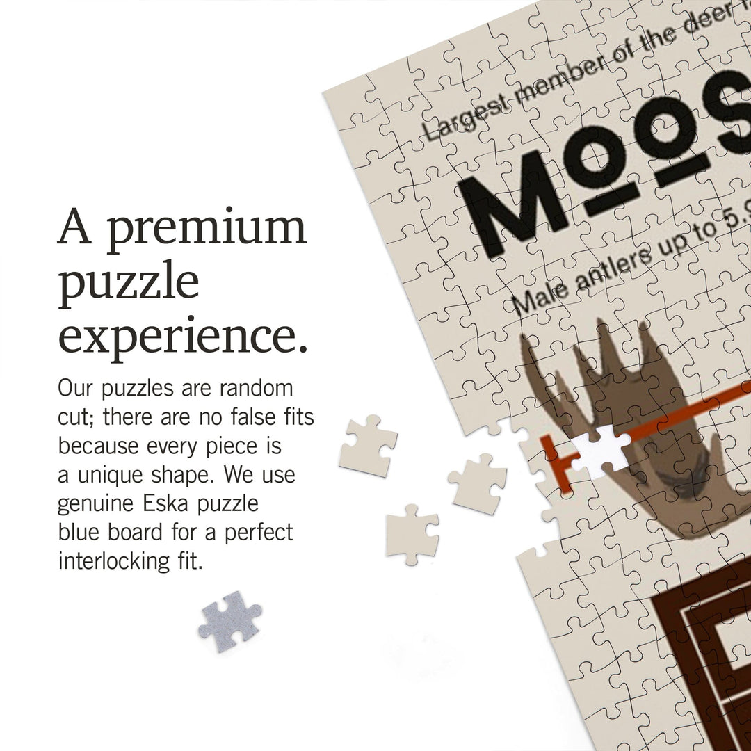 Facts About Moose, Jigsaw Puzzle Puzzle Lantern Press 