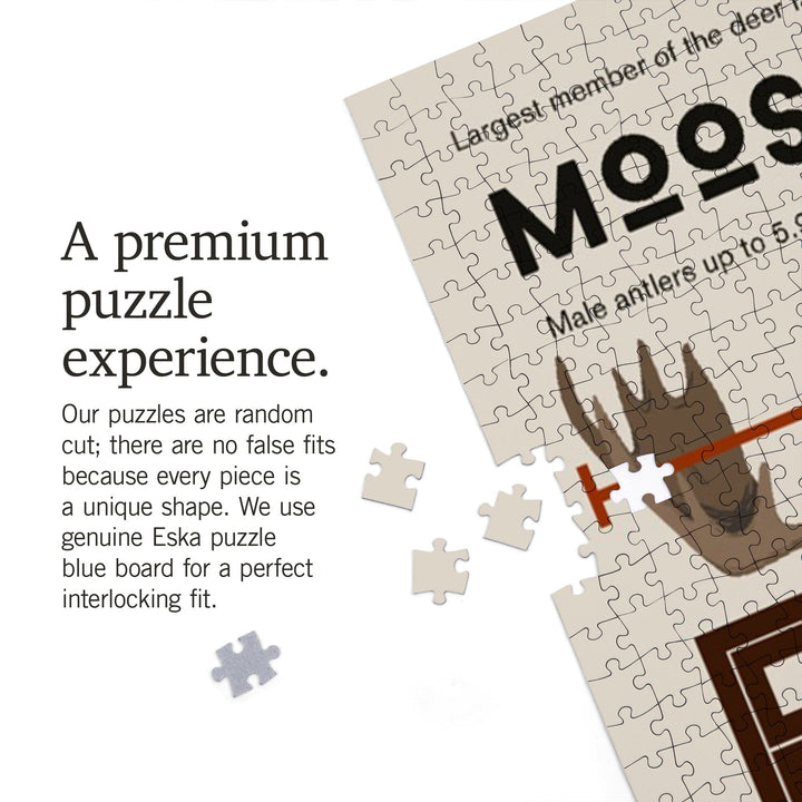 Facts About Moose, Jigsaw Puzzle Puzzle Lantern Press 