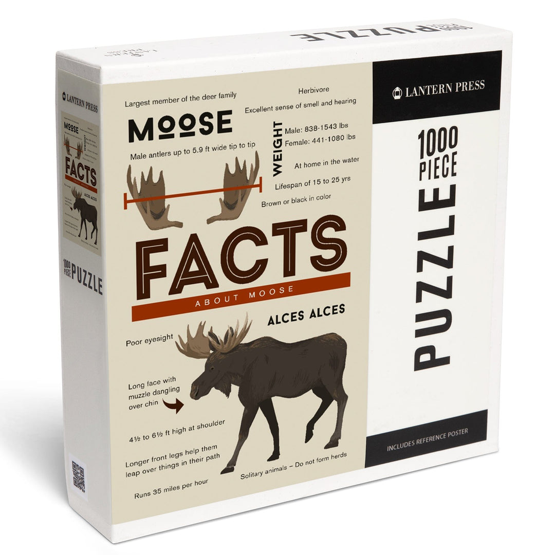 Facts About Moose, Jigsaw Puzzle Puzzle Lantern Press 