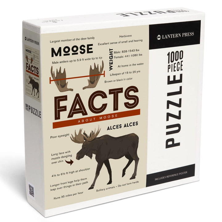 Facts About Moose, Jigsaw Puzzle Puzzle Lantern Press 