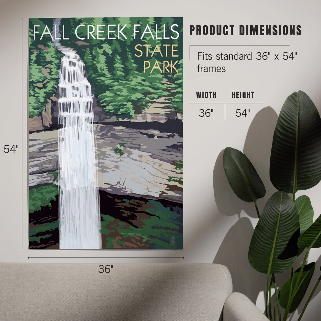 Fall Creek Falls State Park, Tennessee, Fall Creek Falls, Art & Giclee Prints Art Lantern Press 
