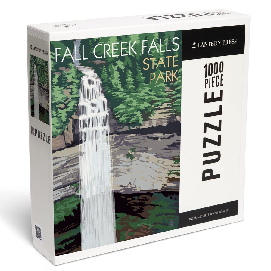 Fall Creek Falls State Park, Tennessee, Fall Creek Falls, Jigsaw Puzzle Puzzle Lantern Press 