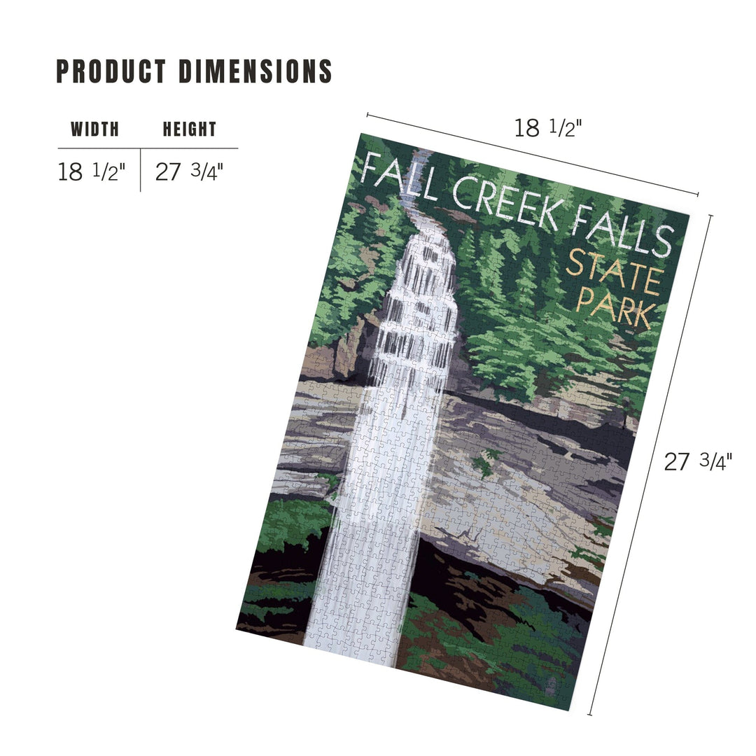 Fall Creek Falls State Park, Tennessee, Fall Creek Falls, Jigsaw Puzzle Puzzle Lantern Press 