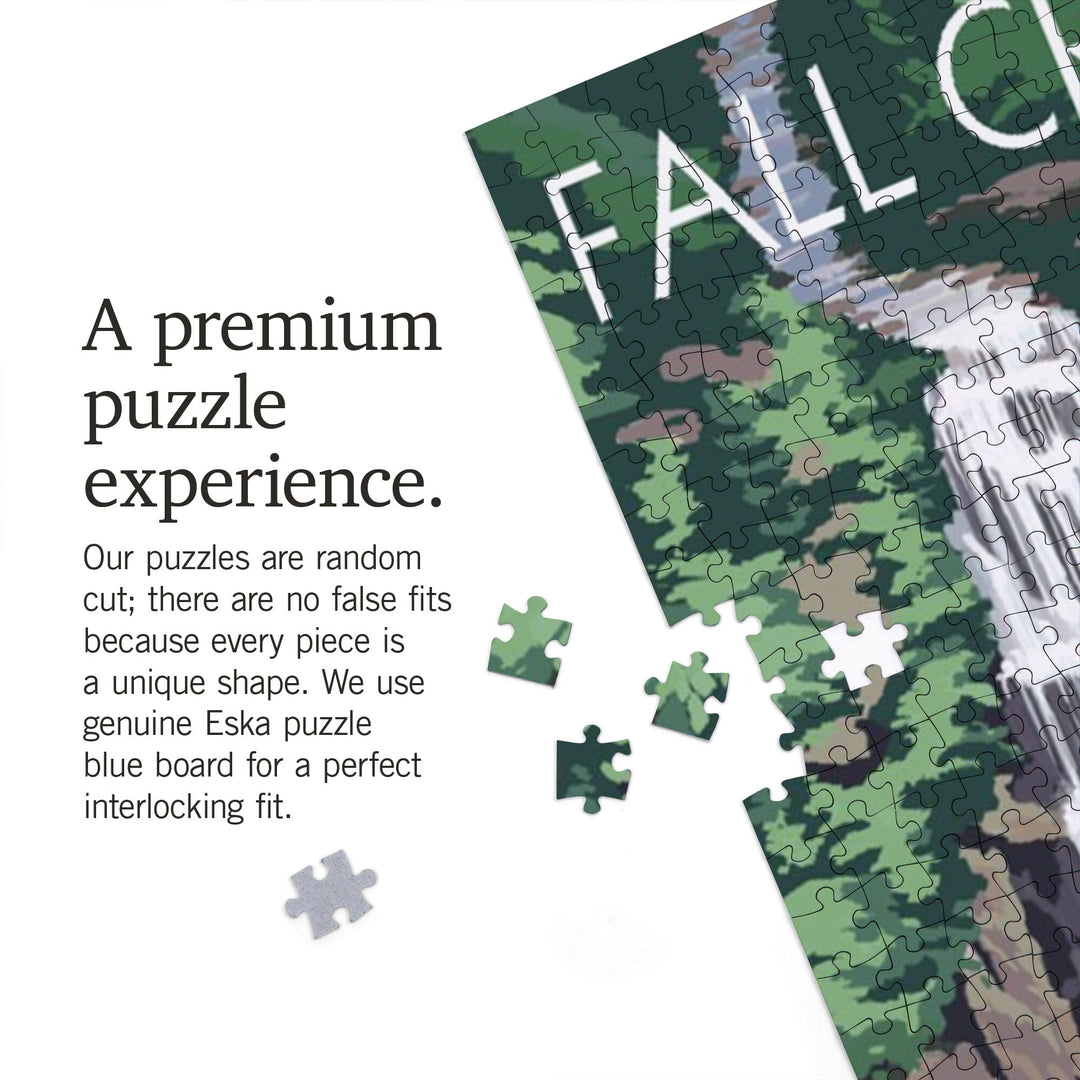 Fall Creek Falls State Park, Tennessee, Fall Creek Falls, Jigsaw Puzzle Puzzle Lantern Press 