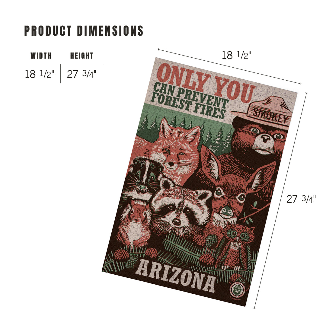Arizona, Smokey Bear and Woodland Creatures, Jigsaw Puzzle