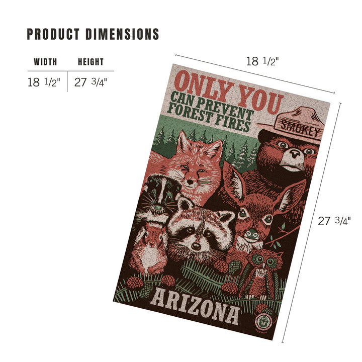 Arizona, Smokey Bear and Woodland Creatures, Jigsaw Puzzle