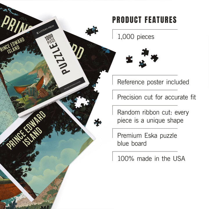 Prince Edward Island, Today's Office, Coastal Series, Hammock on Beach, 1000 Piece Jigsaw Puzzle